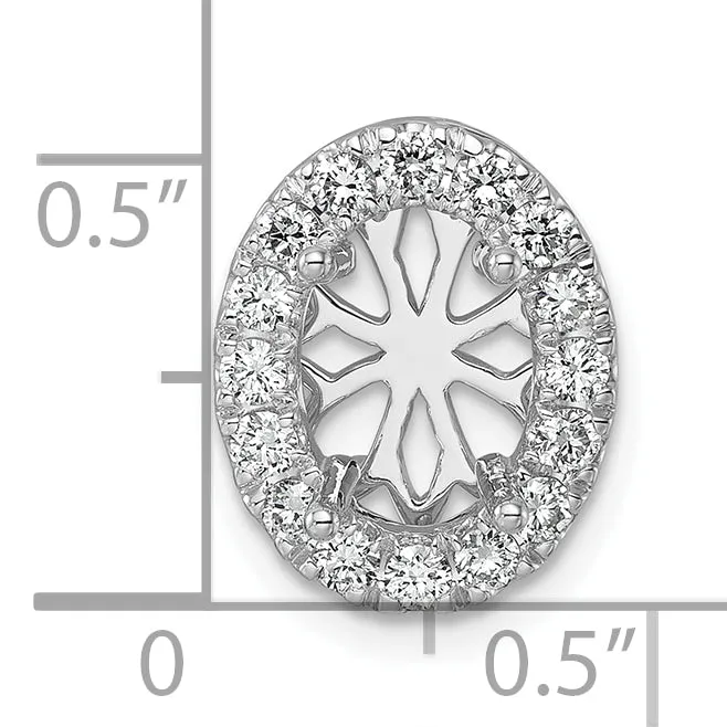 14k White Gold 2 12 Ct Lab Grown Diamond VSSI G Halo Chain Slide Pendant Goldia Necklaces