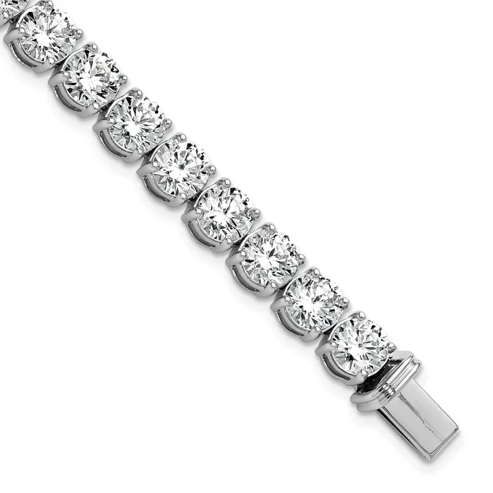 14k White Gold 25 Ct Lab Grown Diamond VSSI G Tennis Bracelet Goldia Bracelets 14k White Gold 25 Ct Lab Grown Diamond VSSI G Tennis Bracelet Goldia Bracelets
