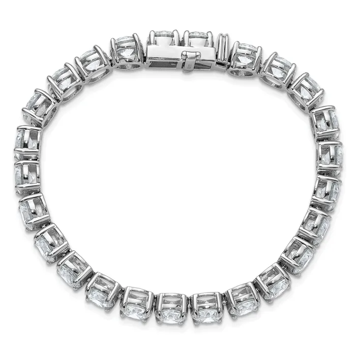 14k White Gold 25 Ct Lab Grown Diamond VSSI G Tennis Bracelet Goldia Bracelets