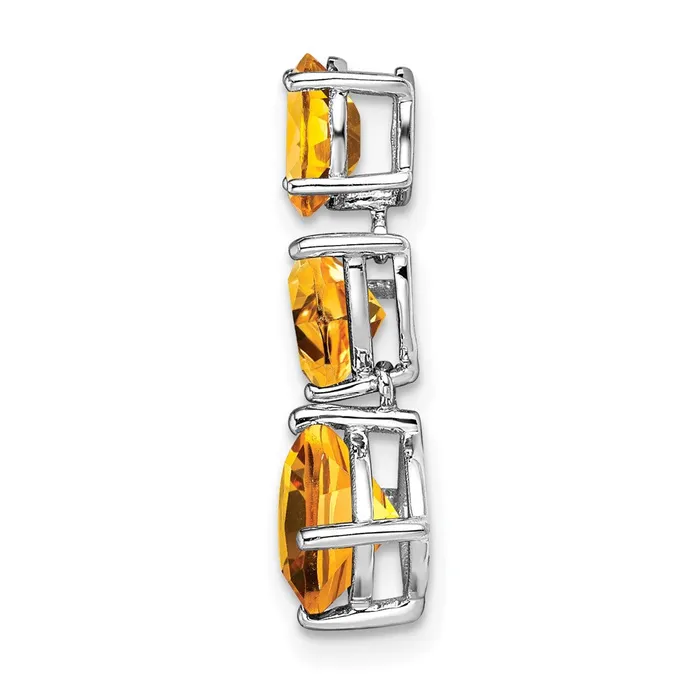 14k White Gold Citrine Chain Slide Goldia Necklaces