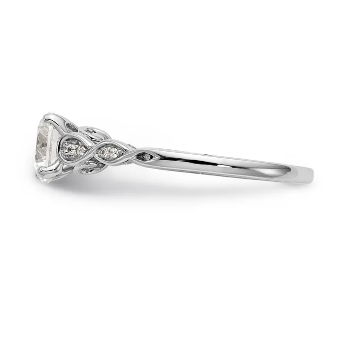 14k White Gold Peg Set Simulated Diamond Engagement Ring Goldiacom Rings 14k White Gold Peg Set Simulated Diamond Engagement Ring Goldiacom Rings