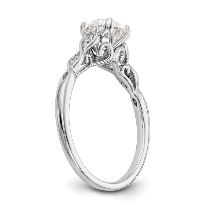 14k White Gold Peg Set Simulated Diamond Engagement Ring Goldiacom Rings 14k White Gold Peg Set Simulated Diamond Engagement Ring Goldiacom Rings