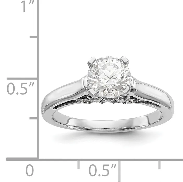 14k White Gold Peg Set Simulated Diamond Engagement Ring Goldiacom Rings 14k White Gold Peg Set Simulated Diamond Engagement Ring Goldiacom Rings