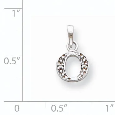 14K White Gold Polished 01ct Diamond Initial O Charm Goldiacom Charm Necklaces