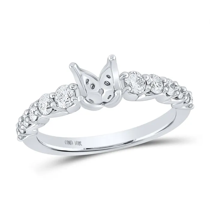 14k White Gold Round Diamond 34 Ct Rd Center Bridal SemiMount Ring 34 Cttw gndatlanta Rings 14k White Gold Round Diamond 34 Ct Rd Center Bridal SemiMount Ring 34 Cttw gndatlanta Rings
