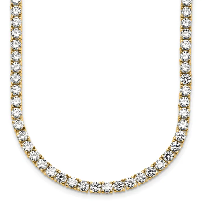 14k Yellow Gold 23 38 Ct Lab Grown Diamond VSSI G Round 18 inch Straight Tennis Necklace Goldia Necklaces 14k Yellow Gold 23 38 Ct Lab Grown Diamond VSSI G Round 18 inch Straight Tennis Necklace Goldia Necklaces