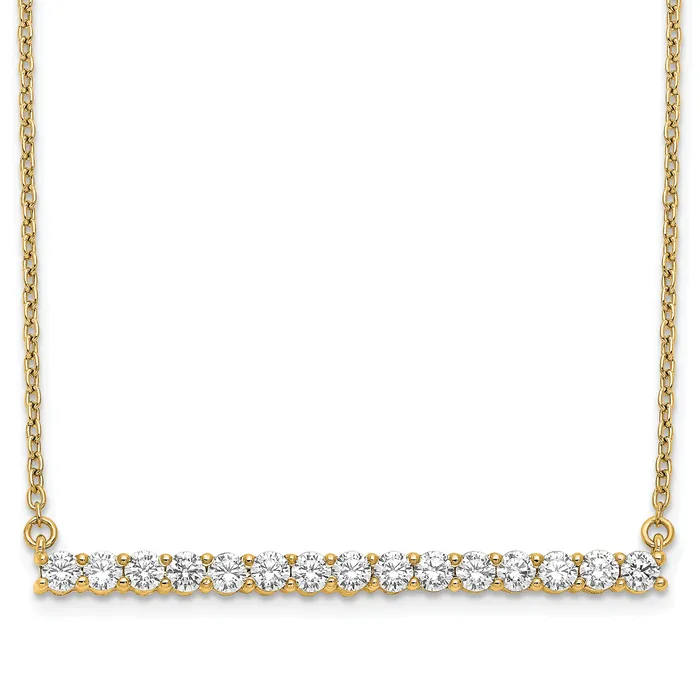 14k Yellow Gold 34 Ct Lab Grown Diamond VSSI G 18 inch Bar Necklace Goldia Necklaces 14k Yellow Gold 34 Ct Lab Grown Diamond VSSI G 18 inch Bar Necklace Goldia Necklaces