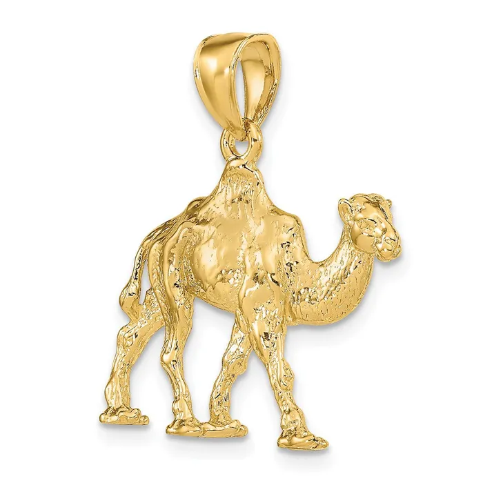 14k Yellow Gold 3D Camel Charm Goldia Charm Necklaces