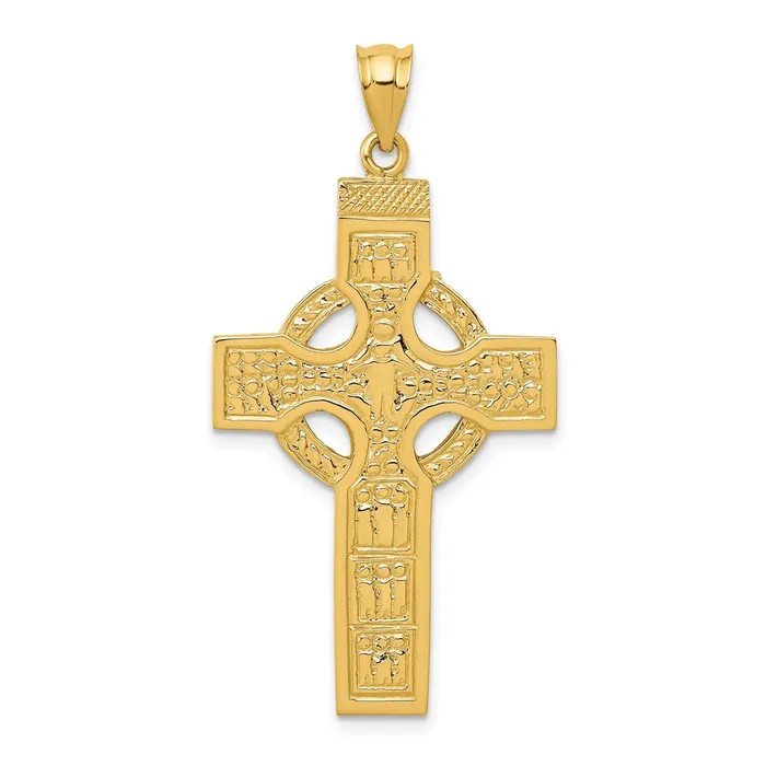 14k Yellow Gold Celtic Cross Pendant Goldia Necklaces
