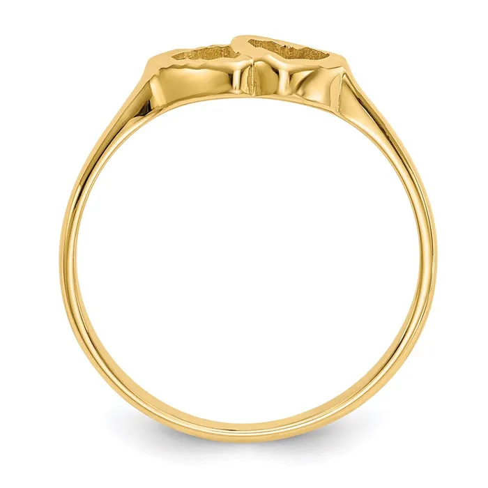 14K Yellow Gold Childrens Heart Ring Goldia Rings