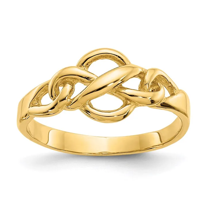 14K Yellow Gold Free Form Knot Ring Goldia Rings