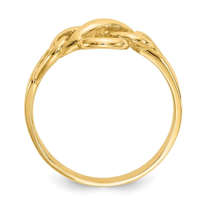 14K Yellow Gold Free Form Knot Ring Goldia Rings