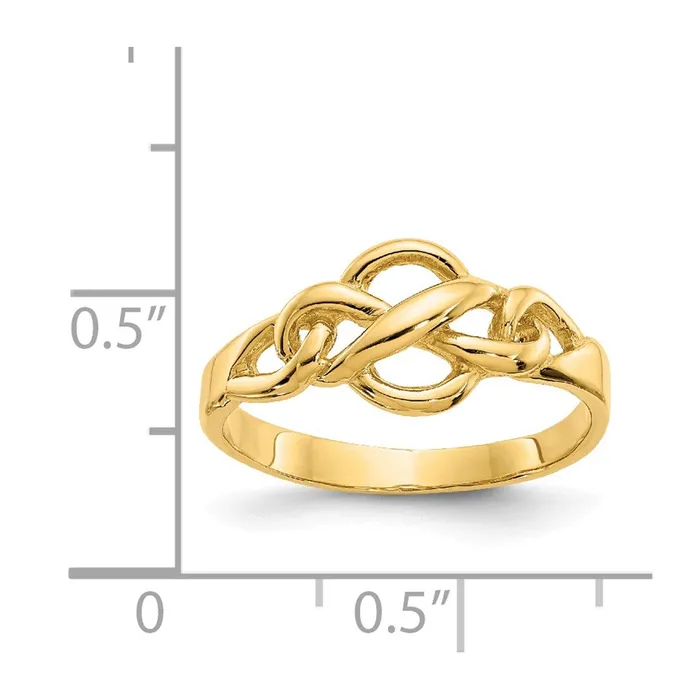 14K Yellow Gold Free Form Knot Ring Goldia Rings