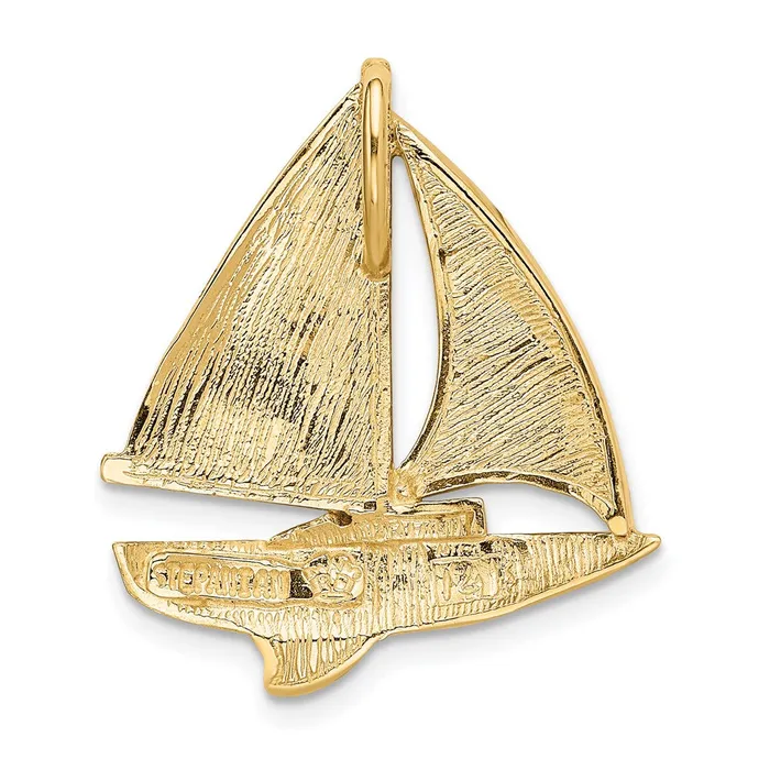 14k Yellow Gold Imitation Opal Sailboat Slide Goldia PreStyled Sets