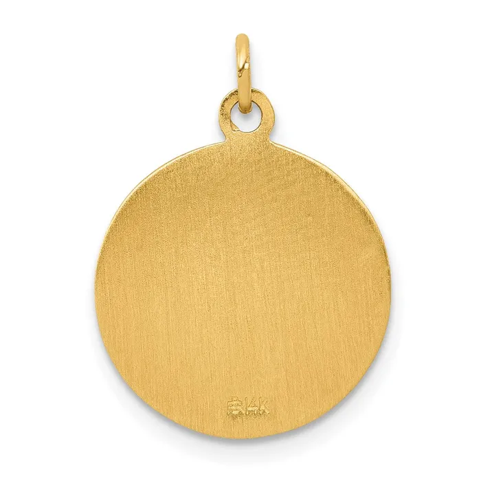 14k Yellow Gold Mother Cabrini Medal Charm Goldia Charm Necklaces