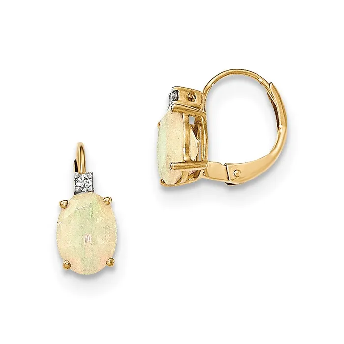 14k Yellow Gold Oval Australian Opal u0026 Real Diamond Leverback Earrings Goldia Earrings 14k Yellow Gold Oval Australian Opal u0026 Real Diamond Leverback Earrings Goldia Earrings
