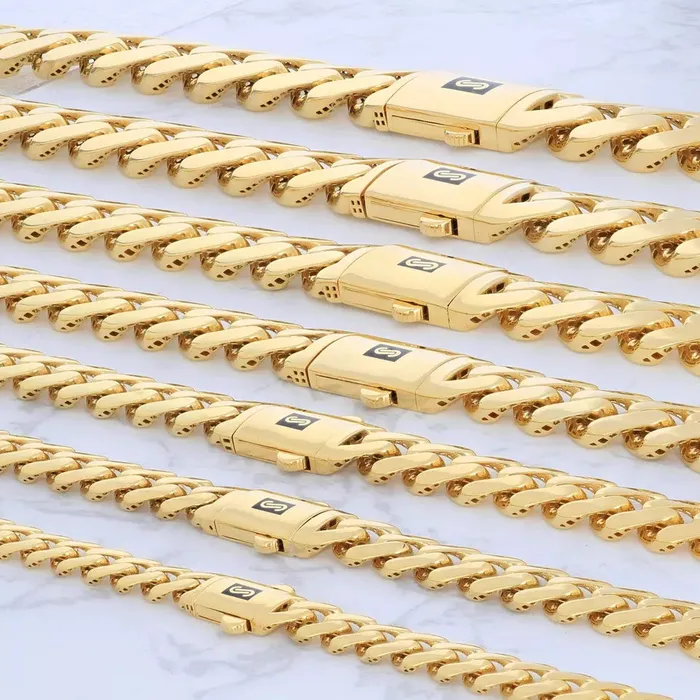 14k Yellow Gold Royal Monaco Miami Cuban Link 11mm Chain Pendant Necklace 18 Goldiacom Necklaces