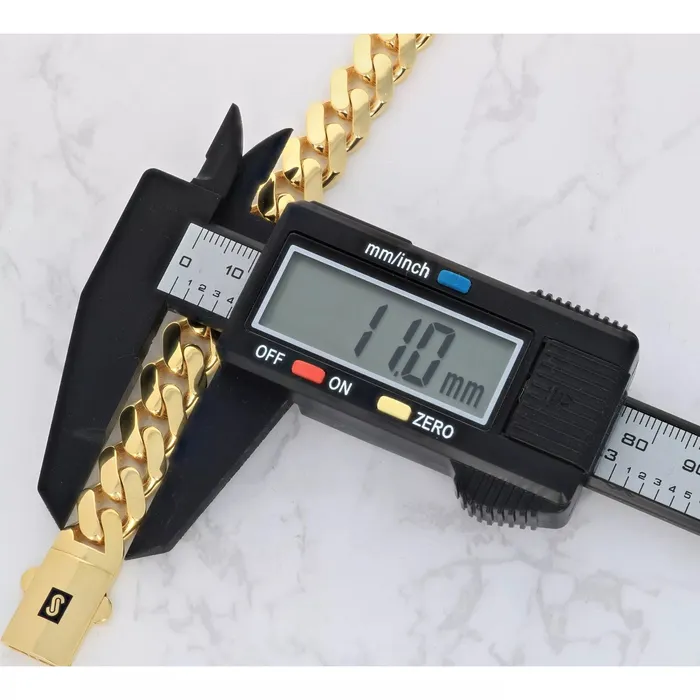 14k Yellow Gold Royal Monaco Miami Cuban Link 11mm Chain Pendant Necklace 18 Goldiacom Necklaces