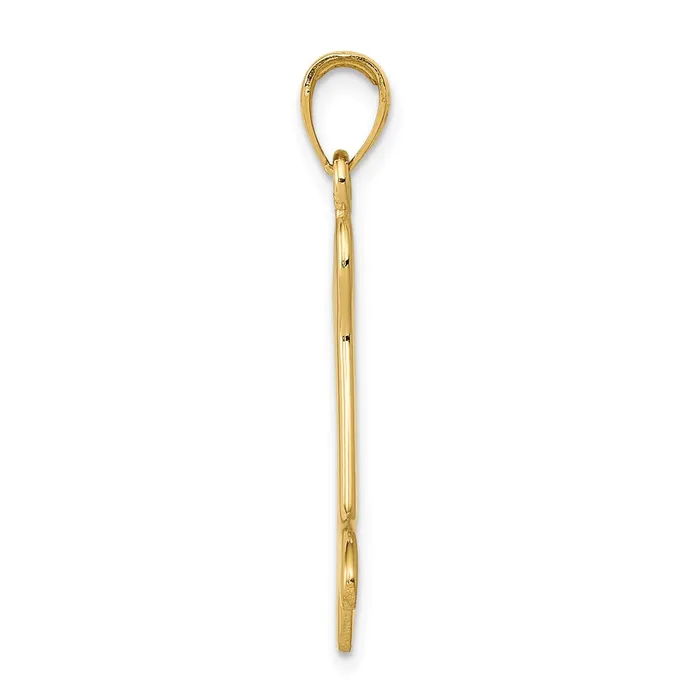 14k Yellow Gold Solid Polished Dog Bone Charm Goldia Charm Necklaces