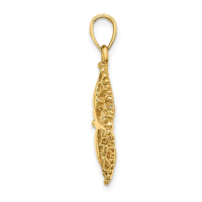 14k Yellow Gold Starfish Filigree Charm Goldia Charm Necklaces