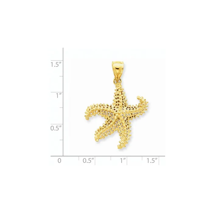 14k Yellow Gold Starfish Pendant Goldia PreStyled Sets