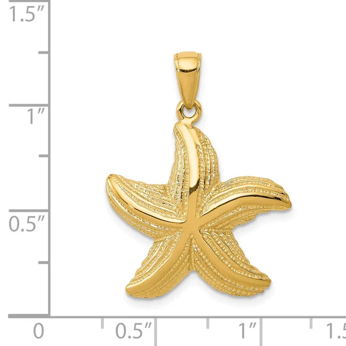 14k Yellow Gold Starfish Pendant Goldia PreStyled Sets