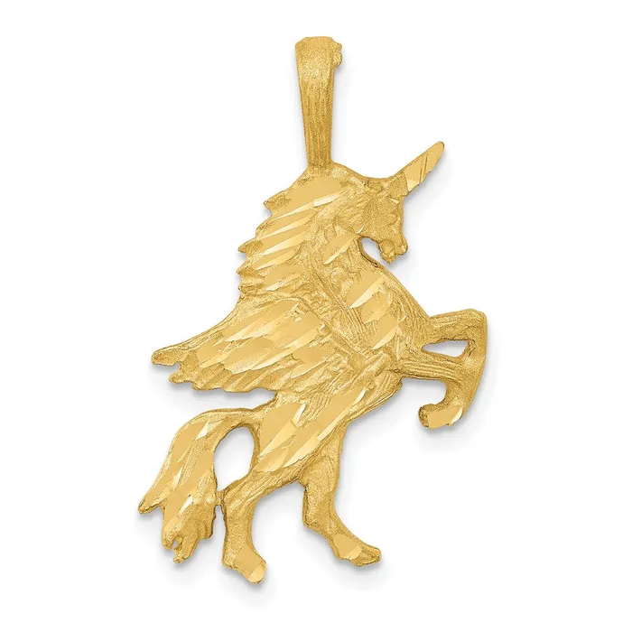 14k Yellow Gold Unicorn Charm Goldia Charm Necklaces