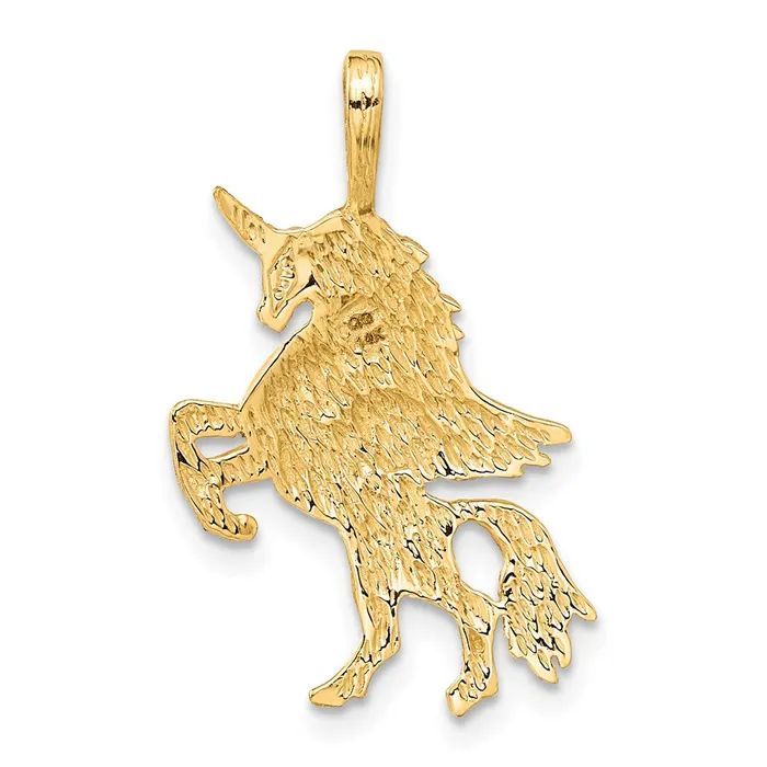 14k Yellow Gold Unicorn Charm Goldia Charm Necklaces