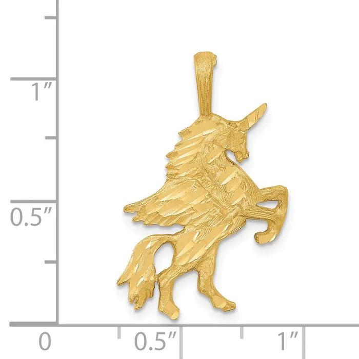 14k Yellow Gold Unicorn Charm Goldia Charm Necklaces