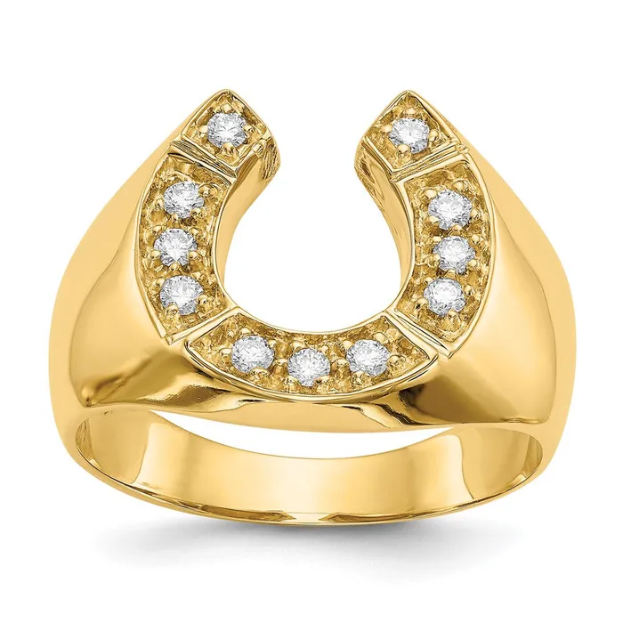 14K Yellow Gold VS Real Diamond mens ring Goldiacom Rings