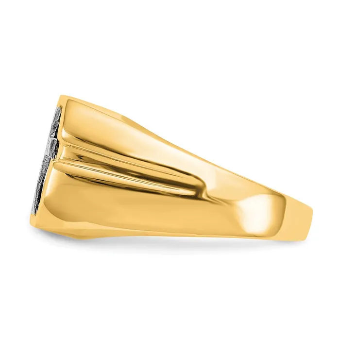 14K Yellow Gold VS Real Diamond mens ring Goldiacom Rings