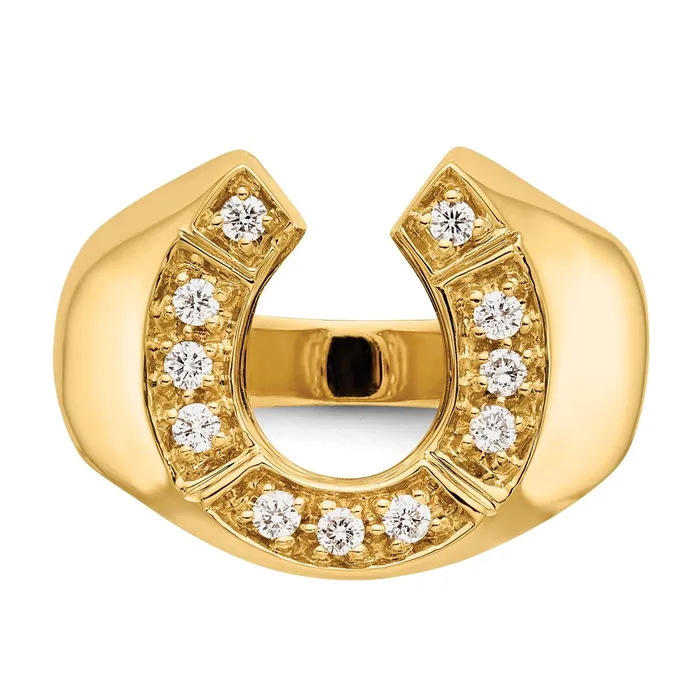 14K Yellow Gold VS Real Diamond mens ring Goldiacom Rings