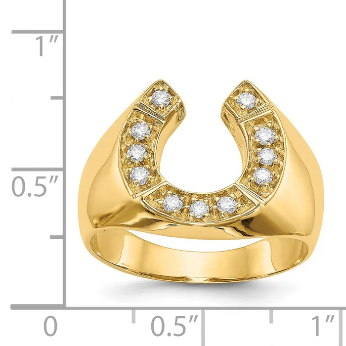 14K Yellow Gold VS Real Diamond mens ring Goldiacom Rings
