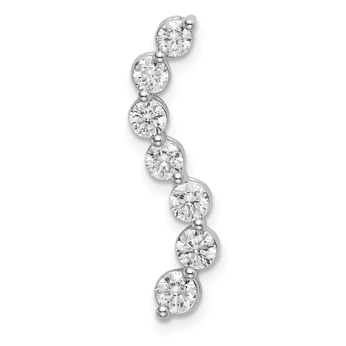 14k Yellow Gold White 34 Ct Lab Grown Diamond VSSI G 18 inch Seven Stone Curved Bar Pendant Necklace Goldia Necklaces 14k Yellow Gold White 34 Ct Lab Grown Diamond VSSI G 18 inch Seven Stone Curved Bar Pendant Necklace Goldia Necklaces