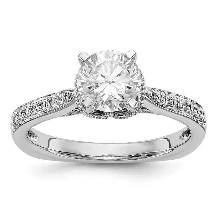 14kw Peg Set Simulated Diamond Engagement Ring Goldiacom Rings