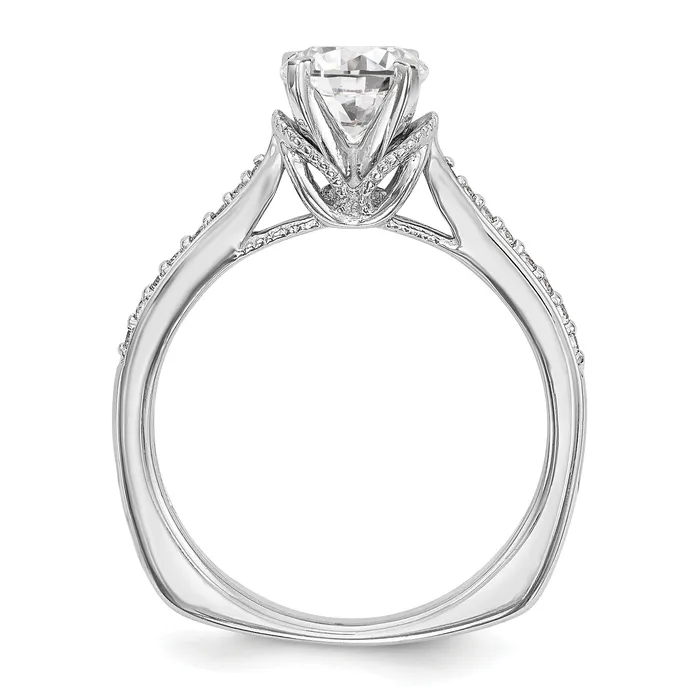 14kw Peg Set Simulated Diamond Engagement Ring Goldiacom Rings