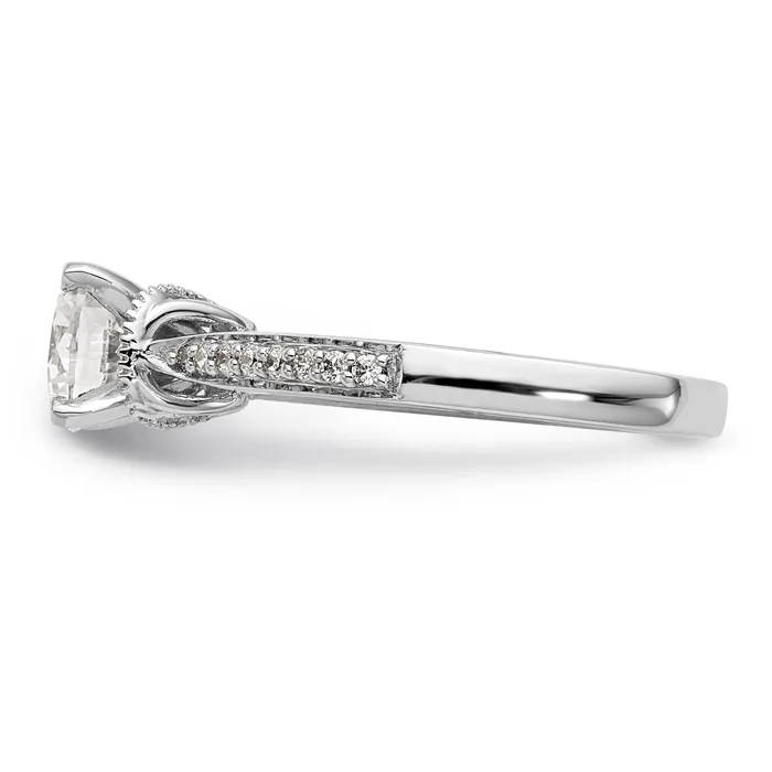14kw Peg Set Simulated Diamond Engagement Ring Goldiacom Rings