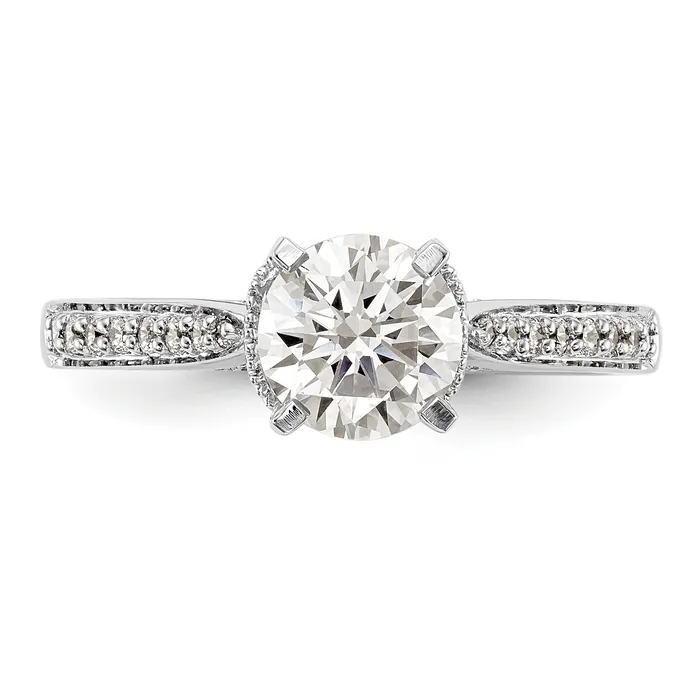 14kw Peg Set Simulated Diamond Engagement Ring Goldiacom Rings