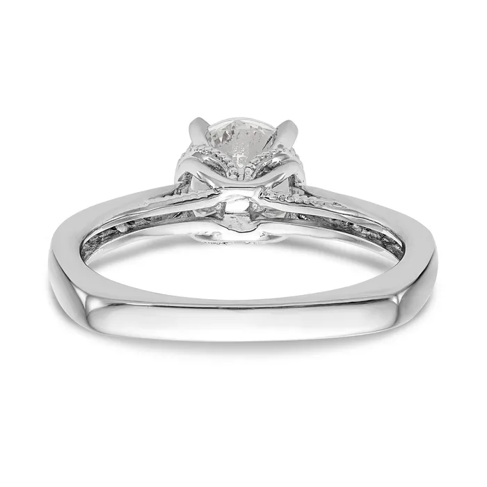 14kw Peg Set Simulated Diamond Engagement Ring Goldiacom Rings