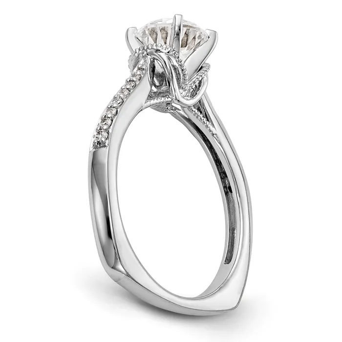 14kw Peg Set Simulated Diamond Engagement Ring Goldiacom Rings