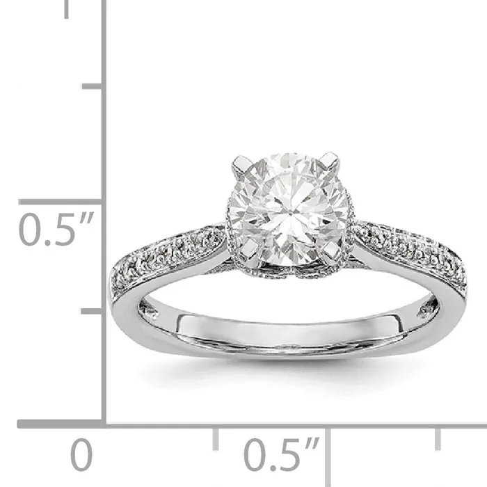 14kw Peg Set Simulated Diamond Engagement Ring Goldiacom Rings