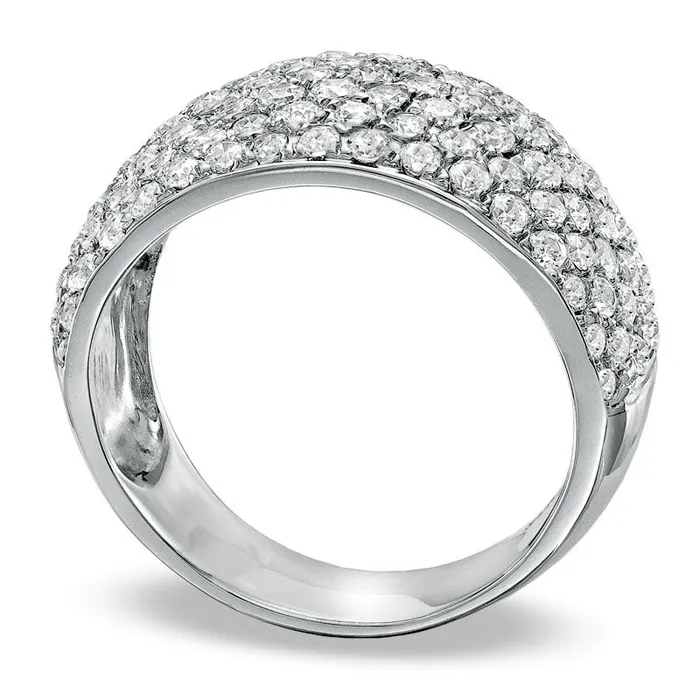 20 CT TW Natural Diamond MultiRow Band in Solid 10K White Gold Goldia Rings 20 CT TW Natural Diamond MultiRow Band in Solid 10K White Gold Goldia Rings