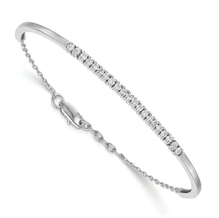 Bracelets Goldia 14k White Gold 34 Ct Lab Grown Diamond VSSI G Bangle Bracelet Bracelets Goldia 14k White Gold 34 Ct Lab Grown Diamond VSSI G Bangle Bracelet