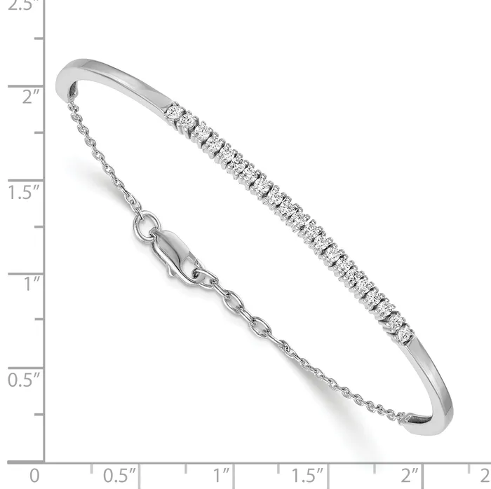 Bracelets Goldia 14k White Gold 34 Ct Lab Grown Diamond VSSI G Bangle Bracelet