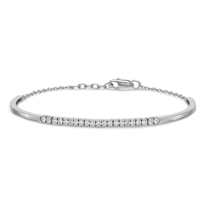 Bracelets Goldia 14k White Gold 34 Ct Lab Grown Diamond VSSI G Bangle Bracelet