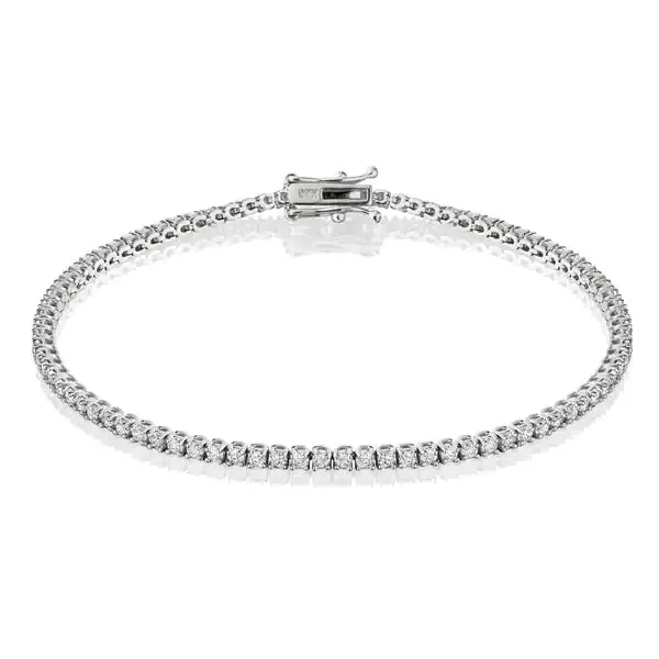 Bracelets Goldia 2 ct tw FourProng Natural Diamond Tennis Bracelet in 14k White Gold