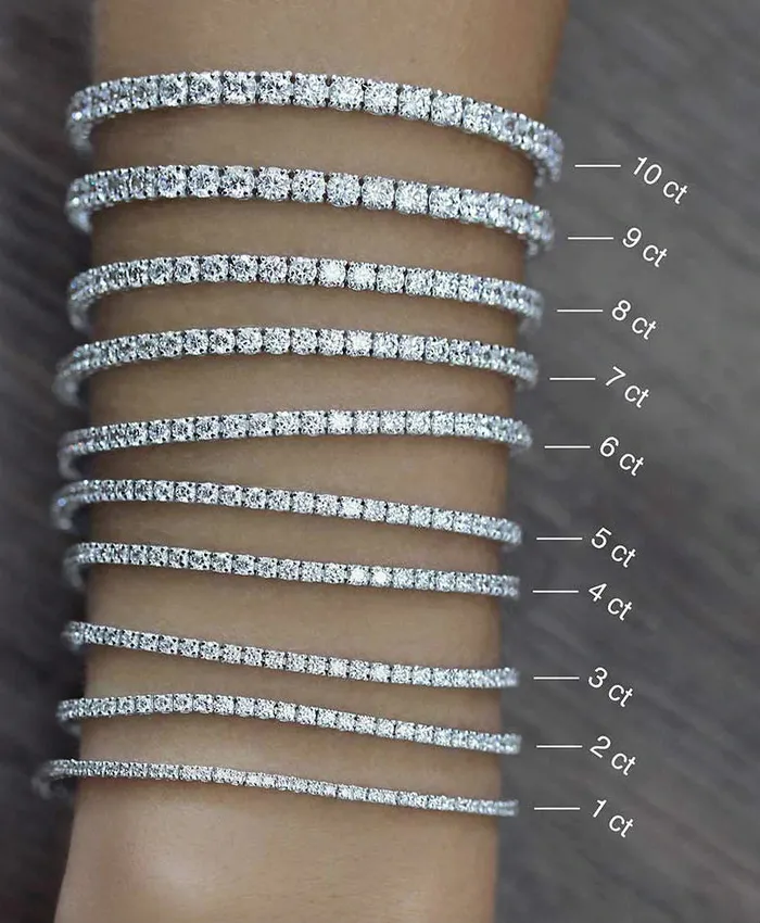 Bracelets Goldia 2 ct tw FourProng Natural Diamond Tennis Bracelet in 14k White Gold