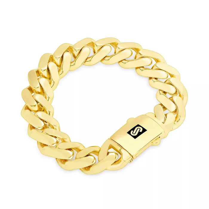 Bracelets Goldiacom 10k Yellow Gold Royal Monaco Miami Cuban Link 15mm Chain Bracelet w Box Clasp 9 Bracelets Goldiacom 10k Yellow Gold Royal Monaco Miami Cuban Link 15mm Chain Bracelet w Box Clasp 9