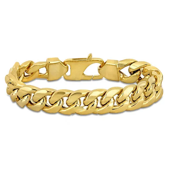 Bracelets JMS always Original AMOUR 153mm Miami Cuban Link Chain Bracelet In 10K Yellow Gold 9 In Bracelets JMS always Original AMOUR 153mm Miami Cuban Link Chain Bracelet In 10K Yellow Gold 9 In