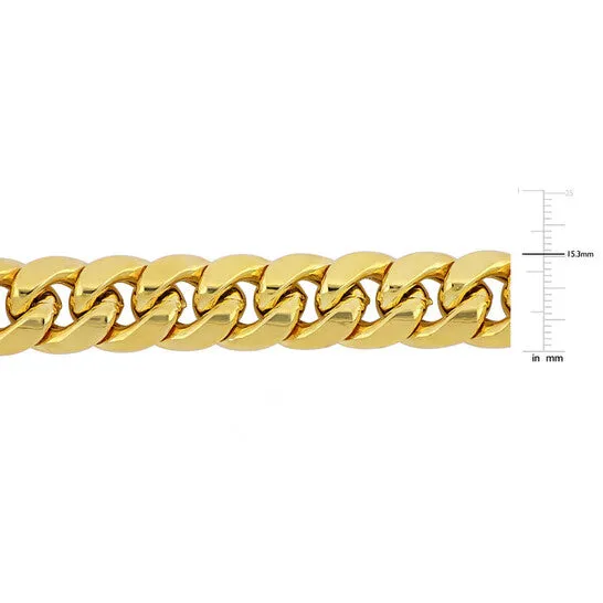 Bracelets JMS always Original AMOUR 153mm Miami Cuban Link Chain Bracelet In 10K Yellow Gold 9 In Bracelets JMS always Original AMOUR 153mm Miami Cuban Link Chain Bracelet In 10K Yellow Gold 9 In